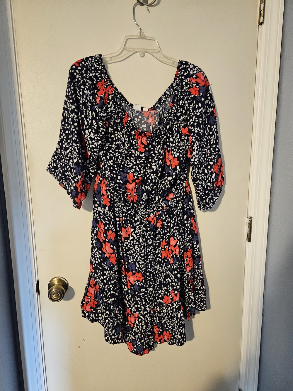 EUC GAP Dress with Red Floral Print